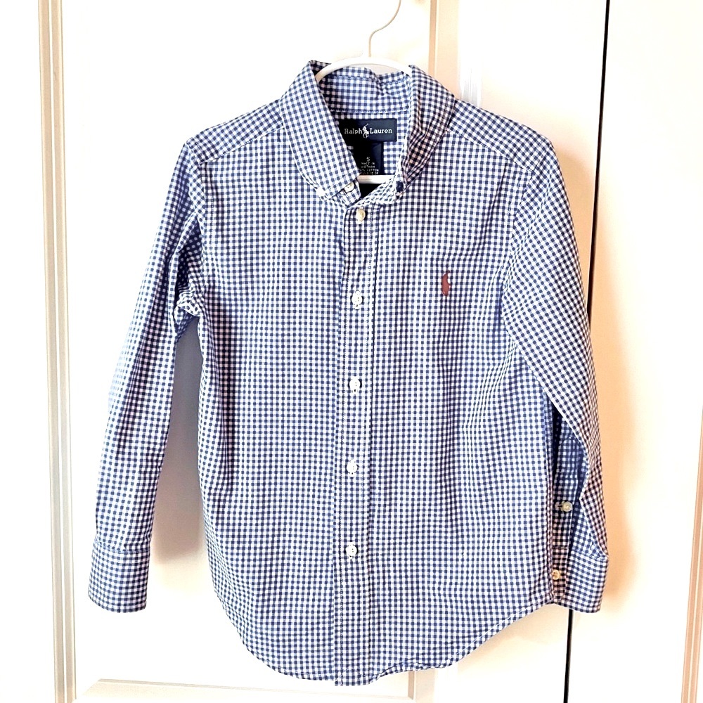Kid’s Ralph Lauren Cotton poplin LS gingham shirt